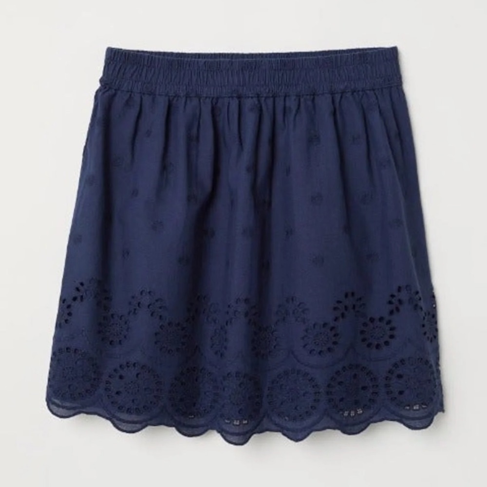 St Johns Bay Blue Skirt Size 12 Eyelets